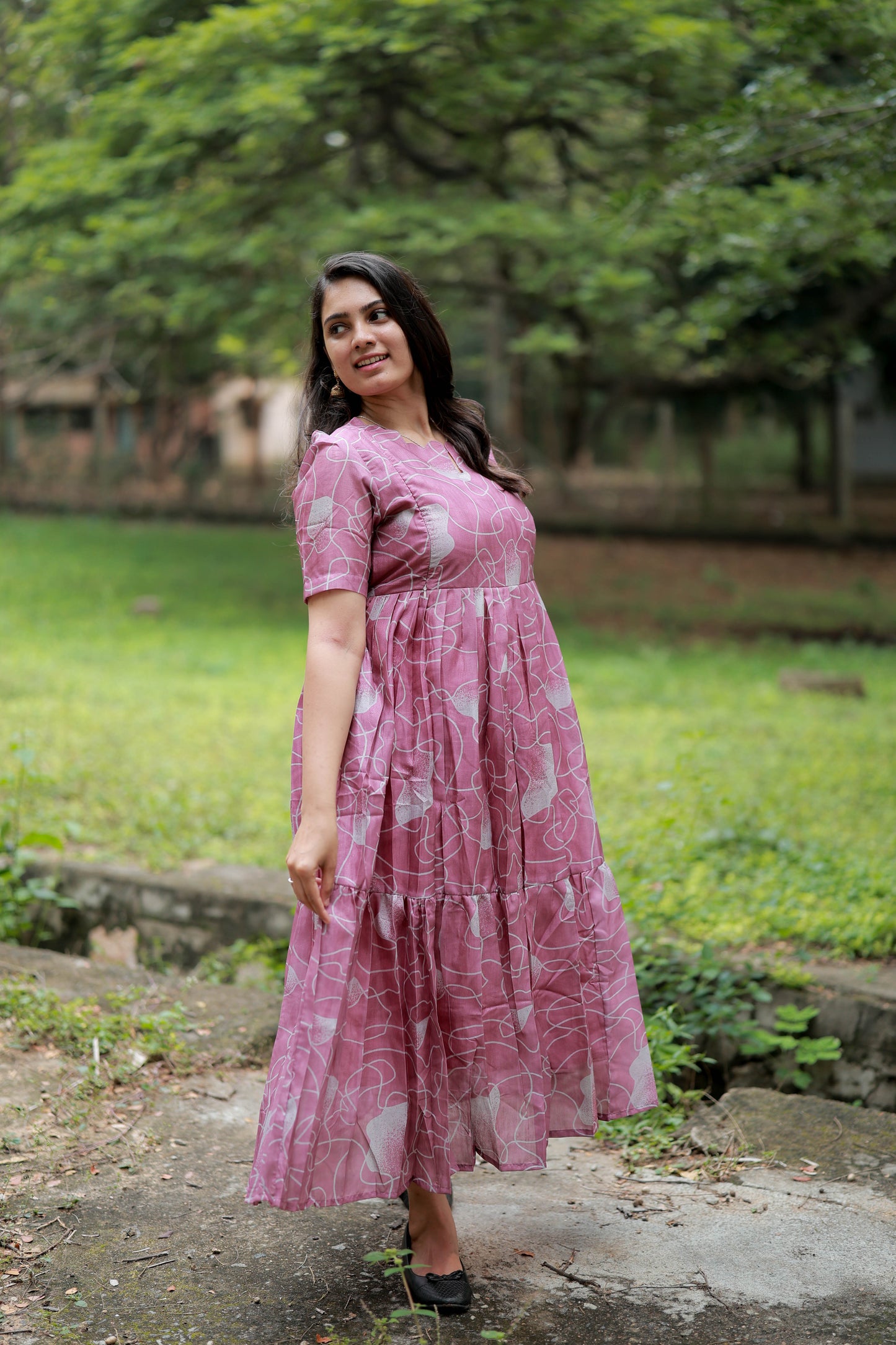 FESTIVE SPECIAL Premium Shimmer Fabric 2-tier Maxi with Cotton lining FC0158