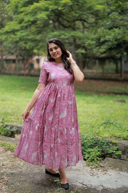 FESTIVE SPECIAL Premium Shimmer Fabric 2-tier Maxi with Cotton lining FC0158