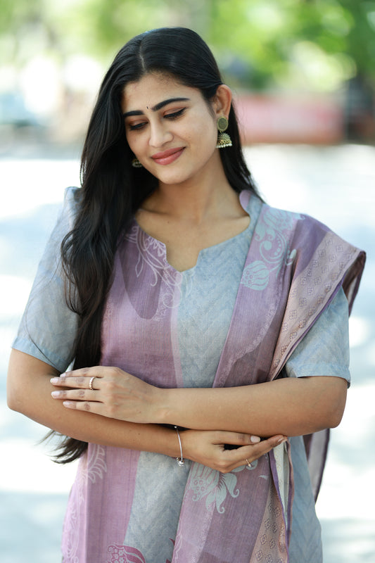 Premium Tissue Digital Printed  Kurti and Dupatta Set FC0137