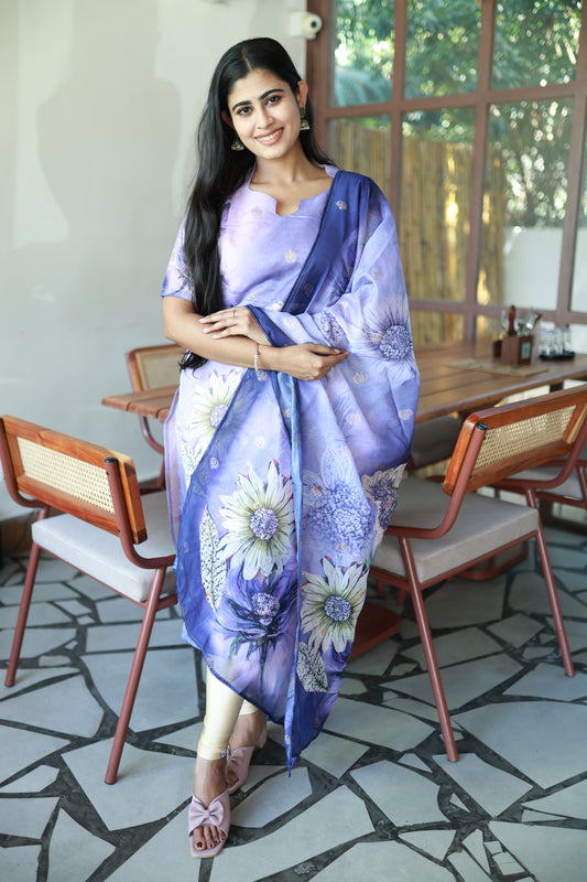 Premium Tissue Digital Printed  Kurti and Dupatta Set FC0132