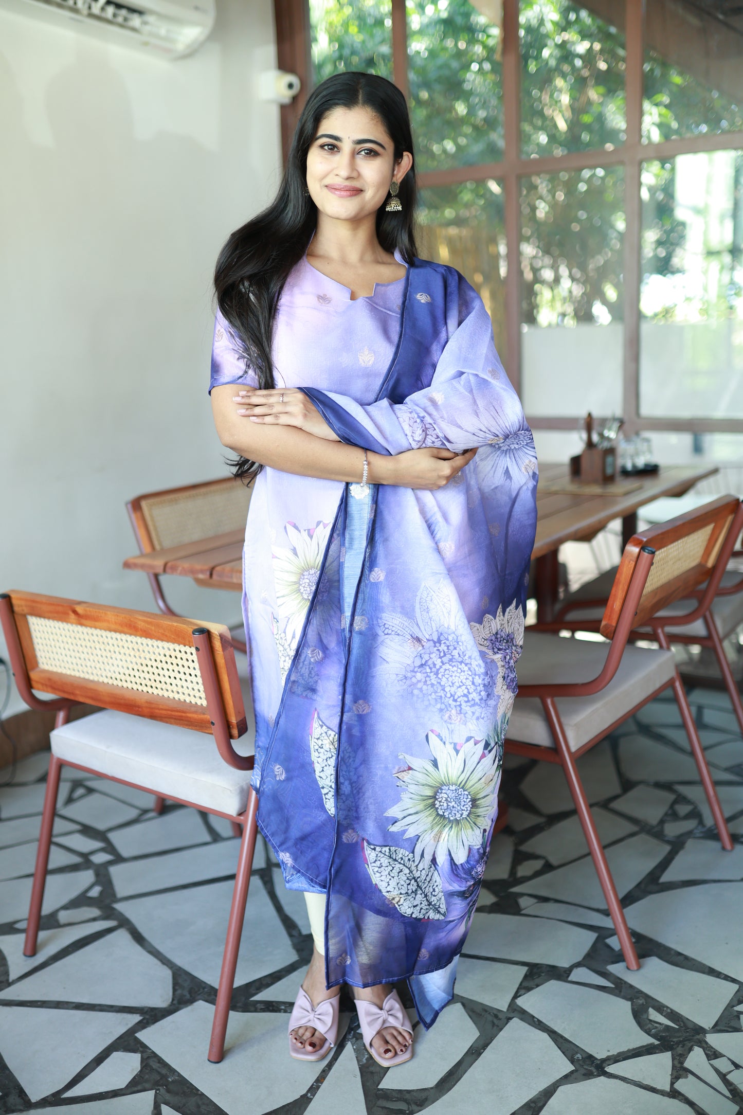 Premium Tissue Digital Printed  Kurti and Dupatta Set FC0132