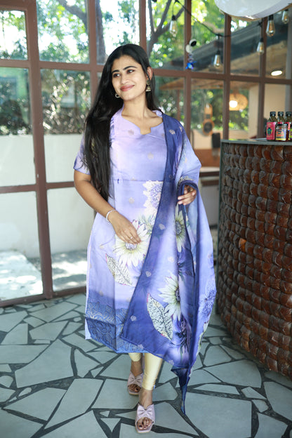 Premium Tissue Digital Printed  Kurti and Dupatta Set FC0132