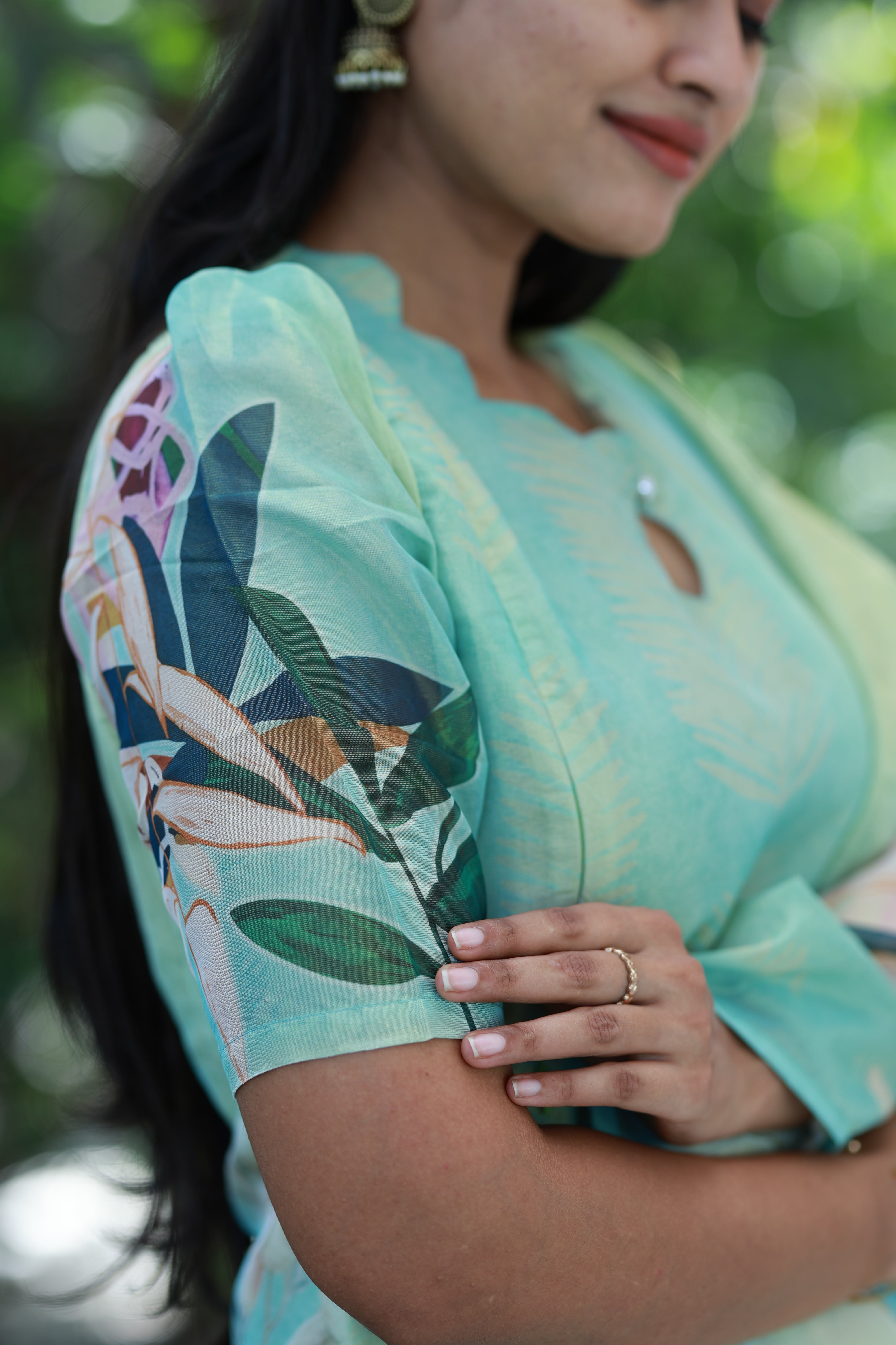 Premium Tissue Digital Printed  Kurti and Dupatta Set( Feeding/Non Feeding)