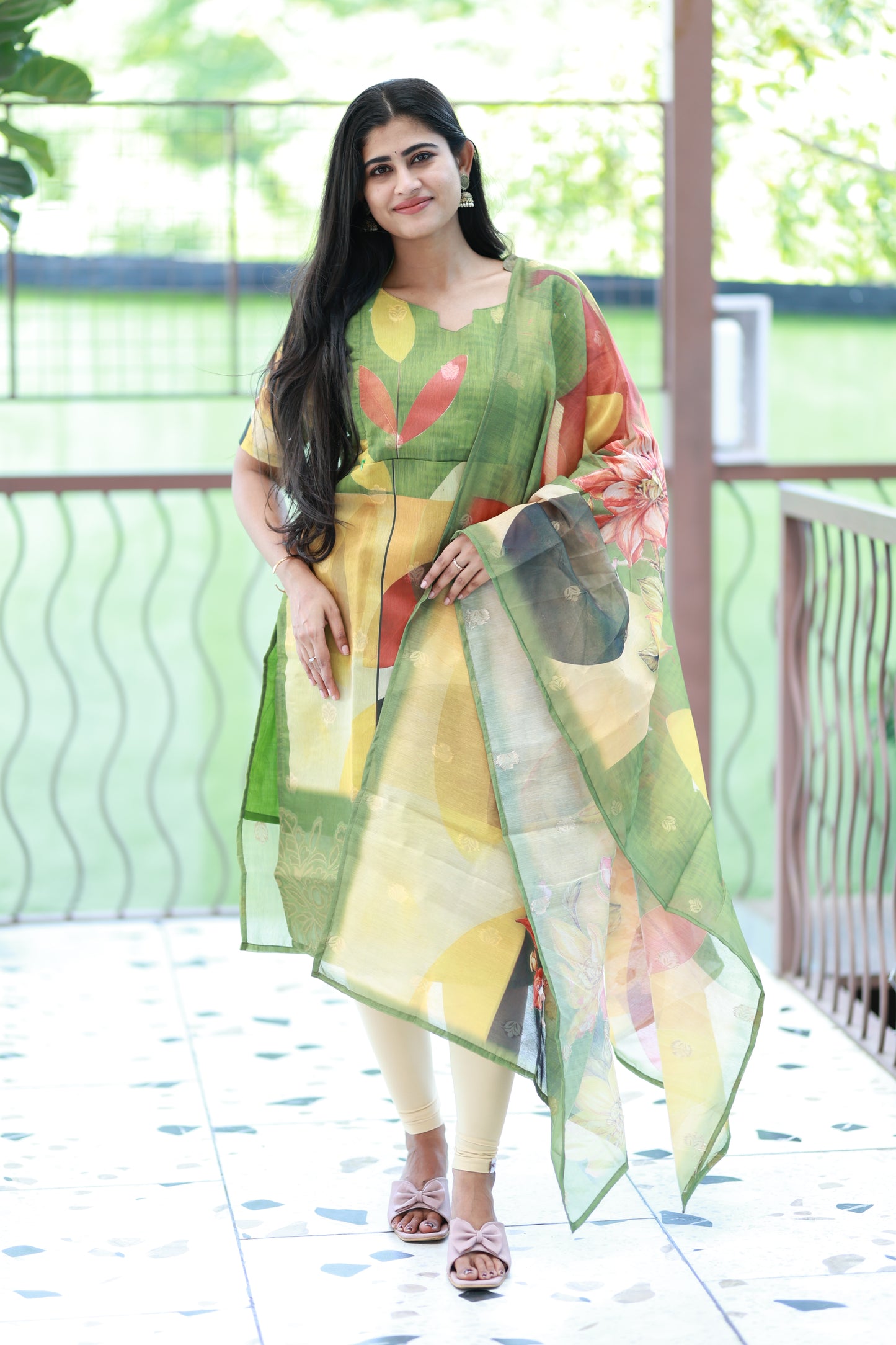 Premium Tissue Digital Printed  Kurti and Dupatta Set FC0136