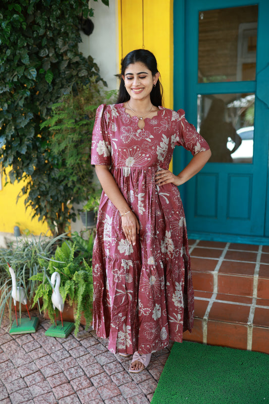 FESTIVE SPECIAL Feeding/Premium Vatican Fabric 2-tier Maxi with Cotton lining FC0083
