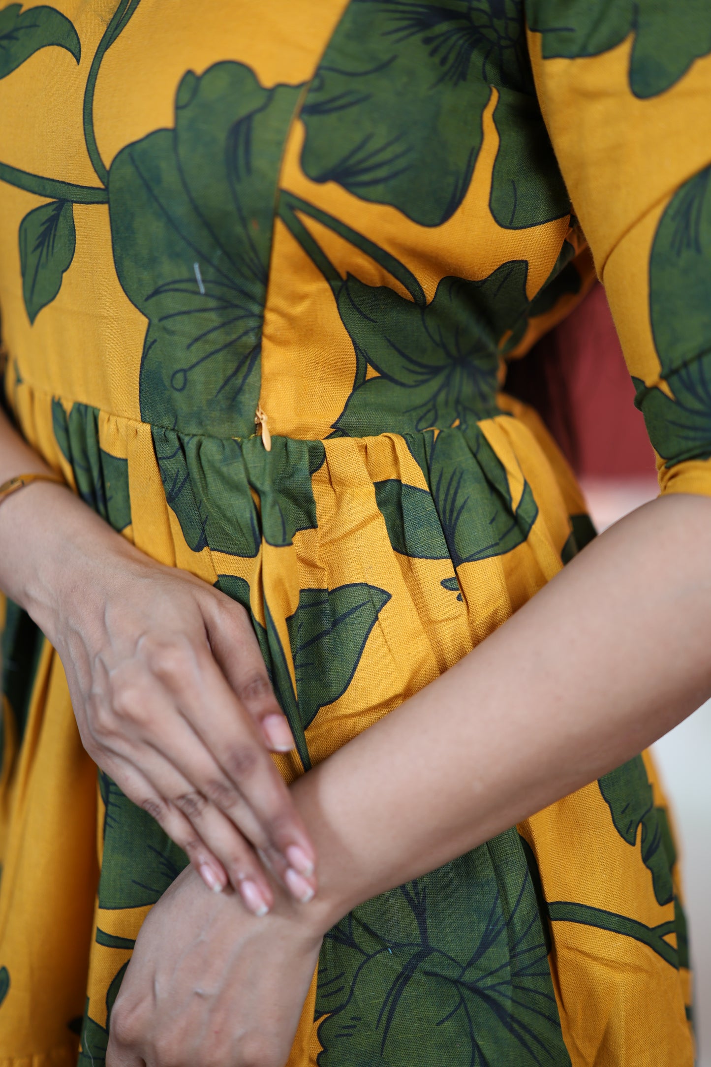 Premium Cotton Printed 3-Tier Maxi Dress | Size M-3XL | Feeding/Non-Feeding