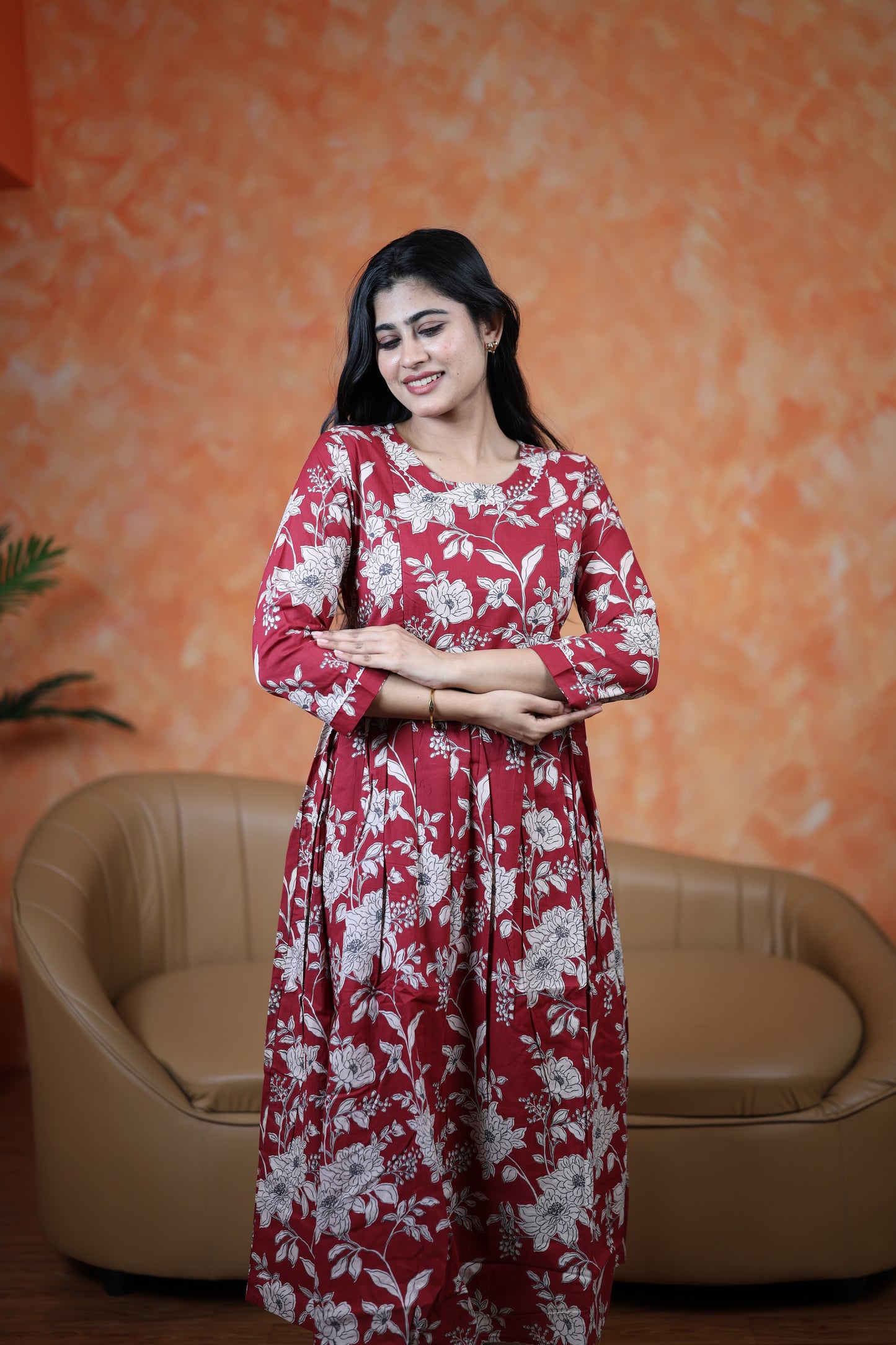 Pure cotton Maxi with lining-Budget Buy ( Feeding/Non Feeding)