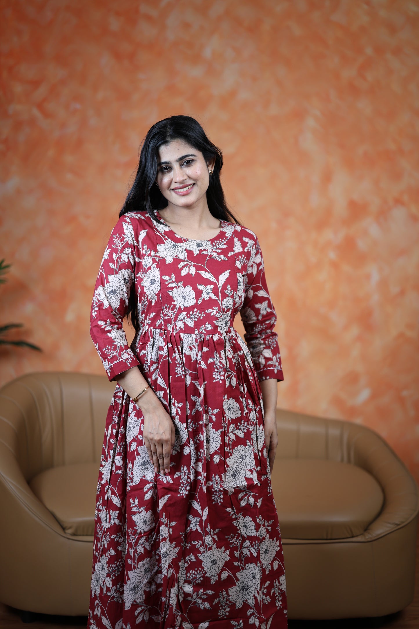 Pure cotton Maxi with lining-Budget Buy ( Feeding/Non Feeding)