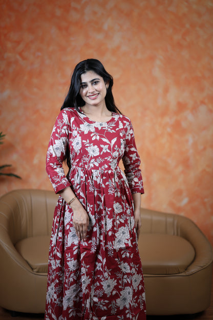 Pure cotton Maxi with lining-Budget Buy ( Feeding/Non Feeding)