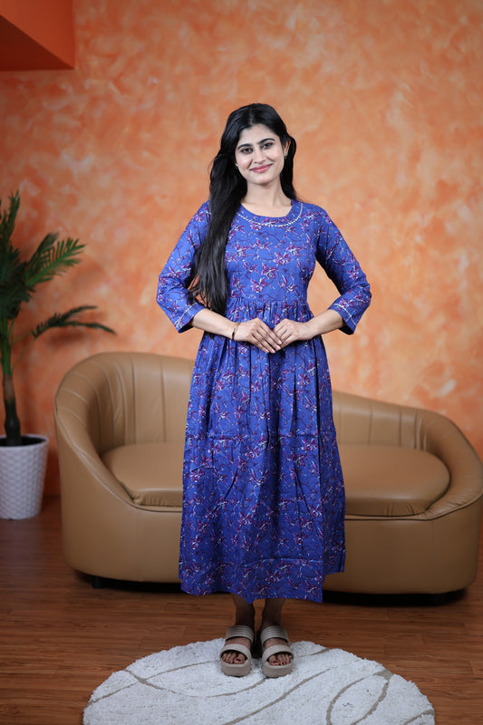 Pure cotton Maxi with lining-Budget Buy ( Feeding/Non Feeding)FC0047