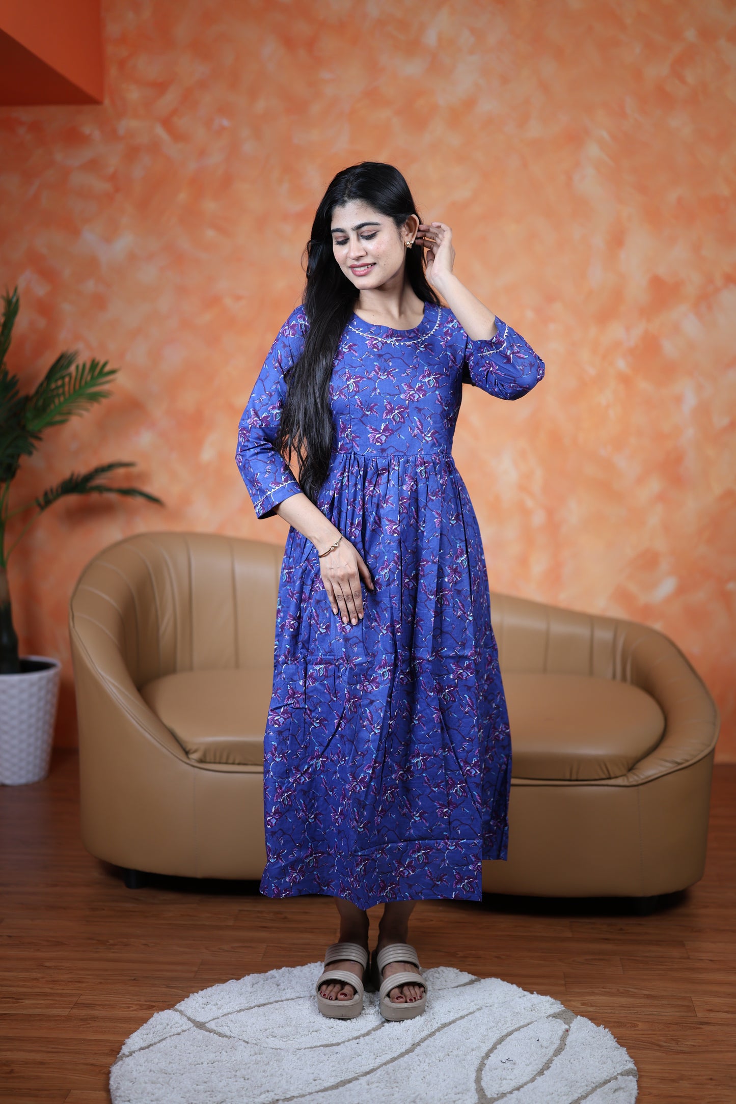 Pure cotton Maxi with lining-Budget Buy ( Feeding/Non Feeding)FC0047
