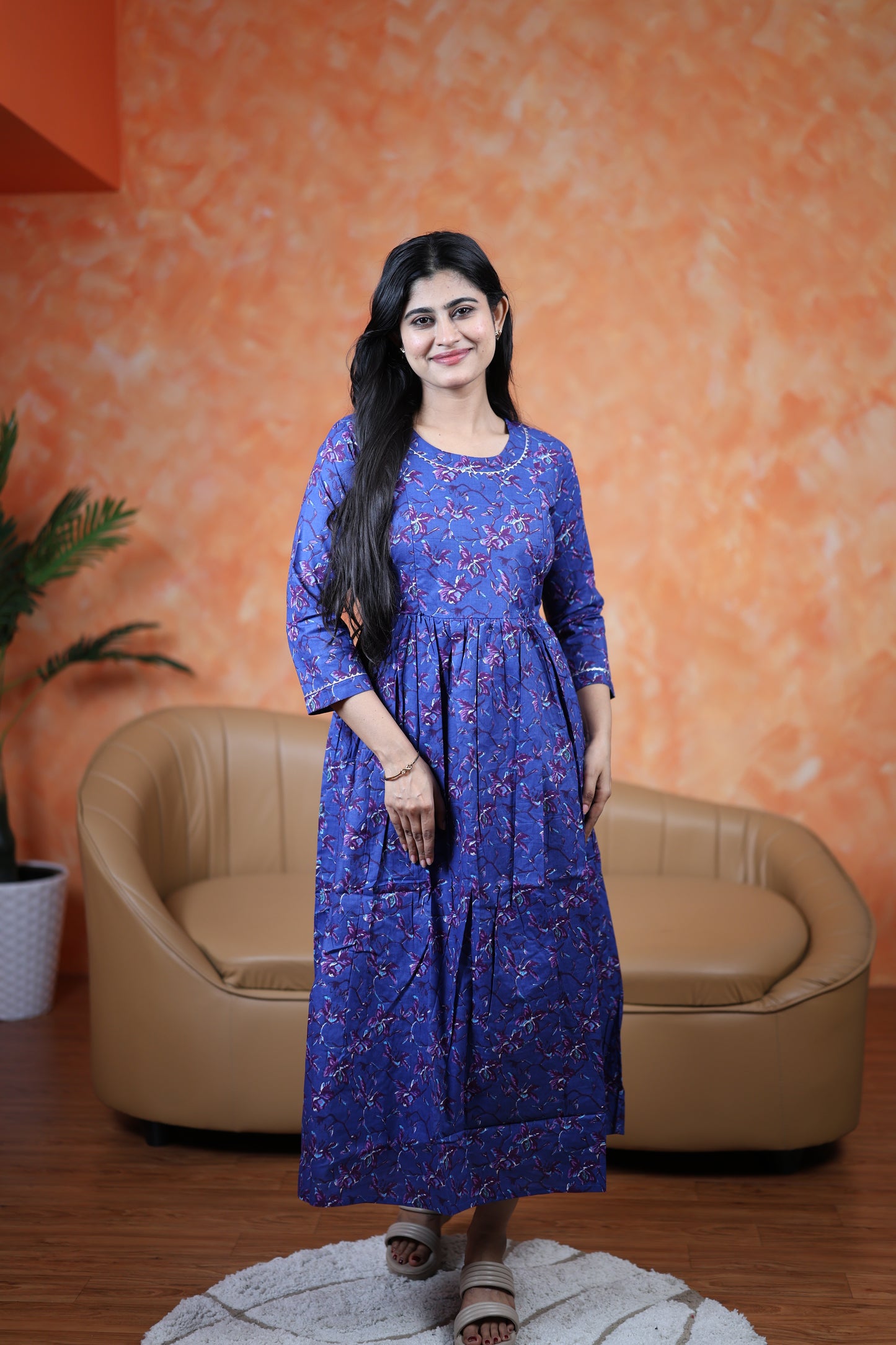 Pure cotton Maxi with lining-Budget Buy ( Feeding/Non Feeding)FC0047