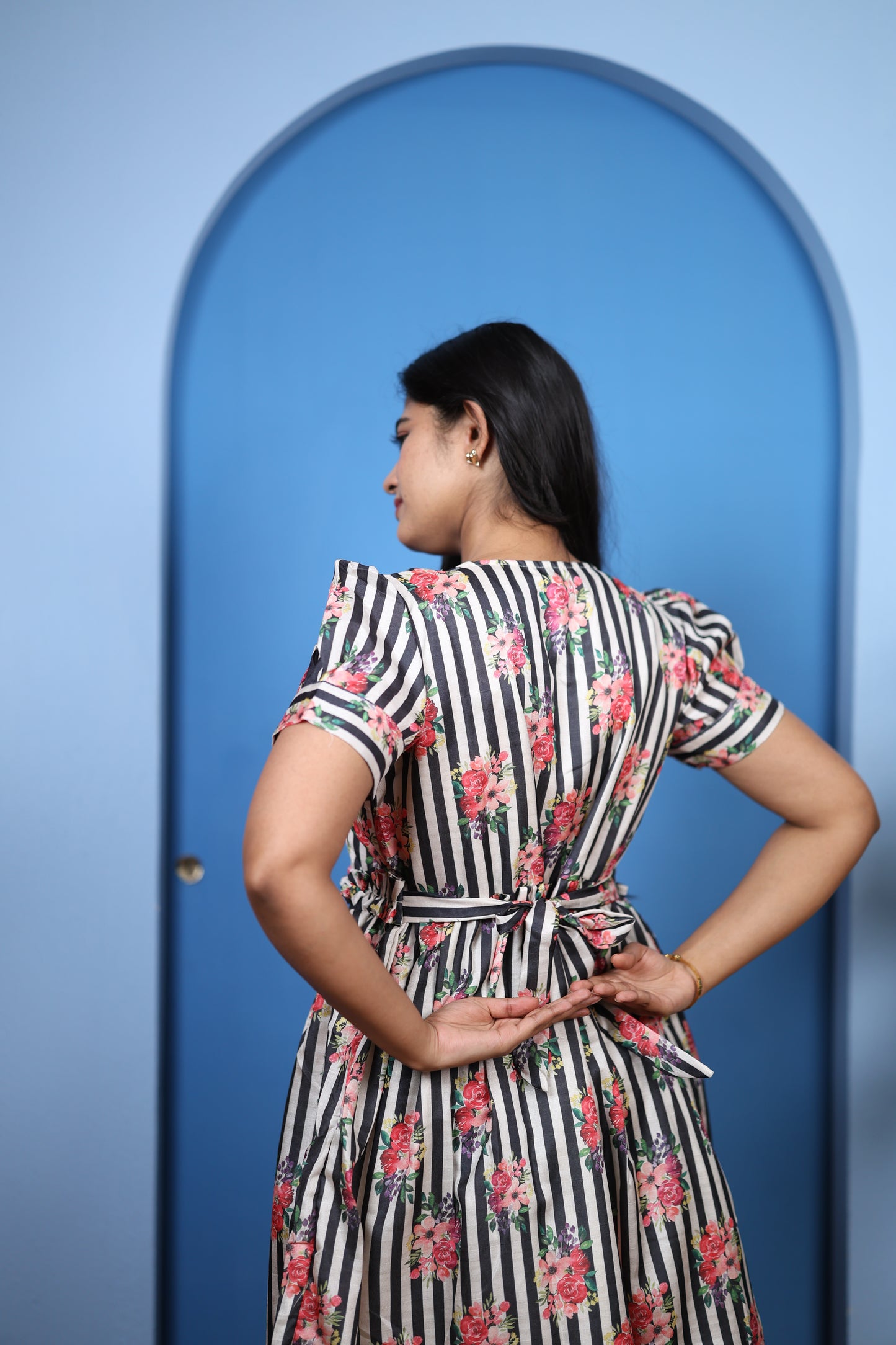 Premium Mul Chanderi Frill Maxi| With Lining | Size M-3XL | Feeding only