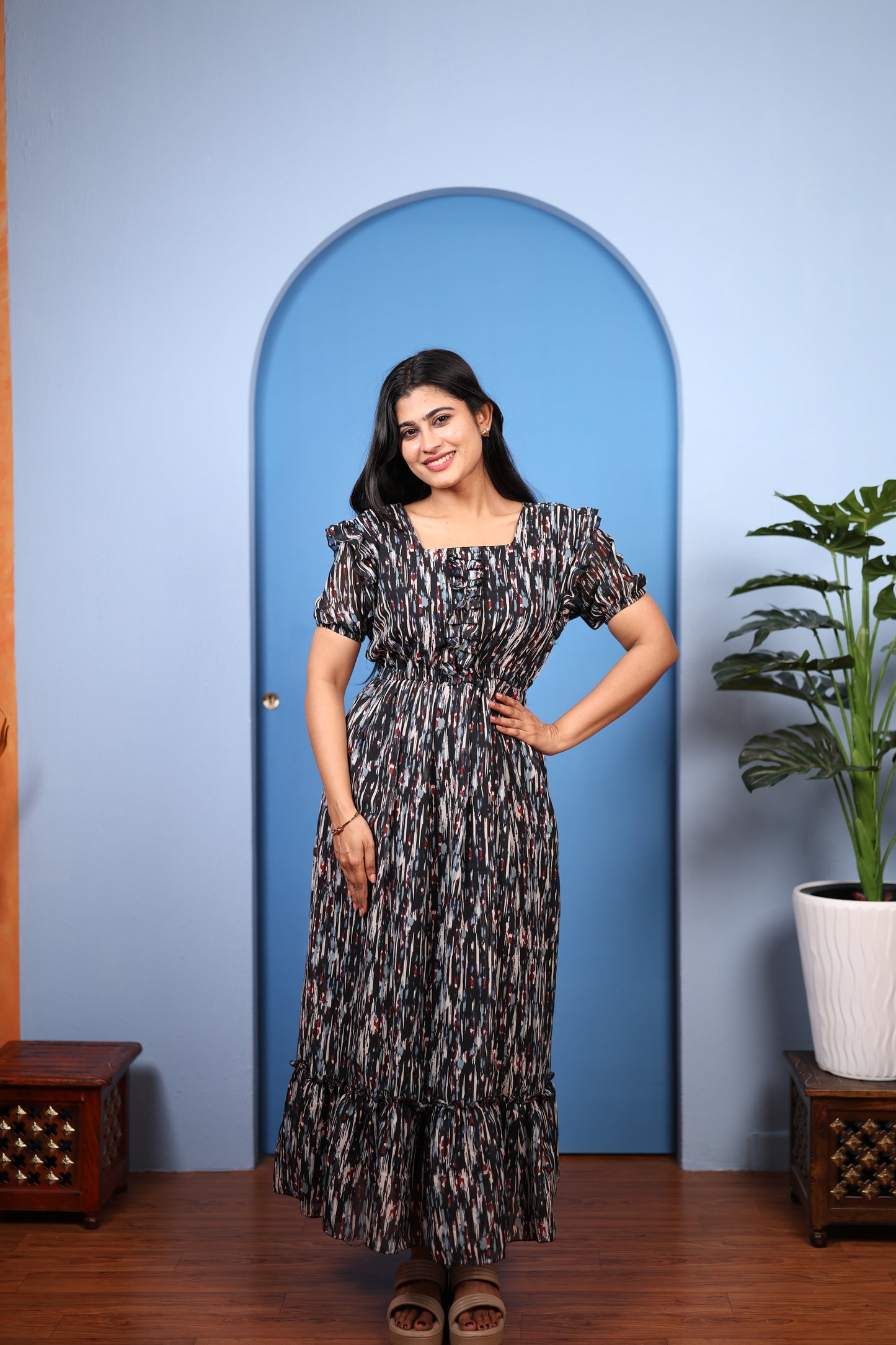Georgette Frill Style Maxi (Non-Feeding)
