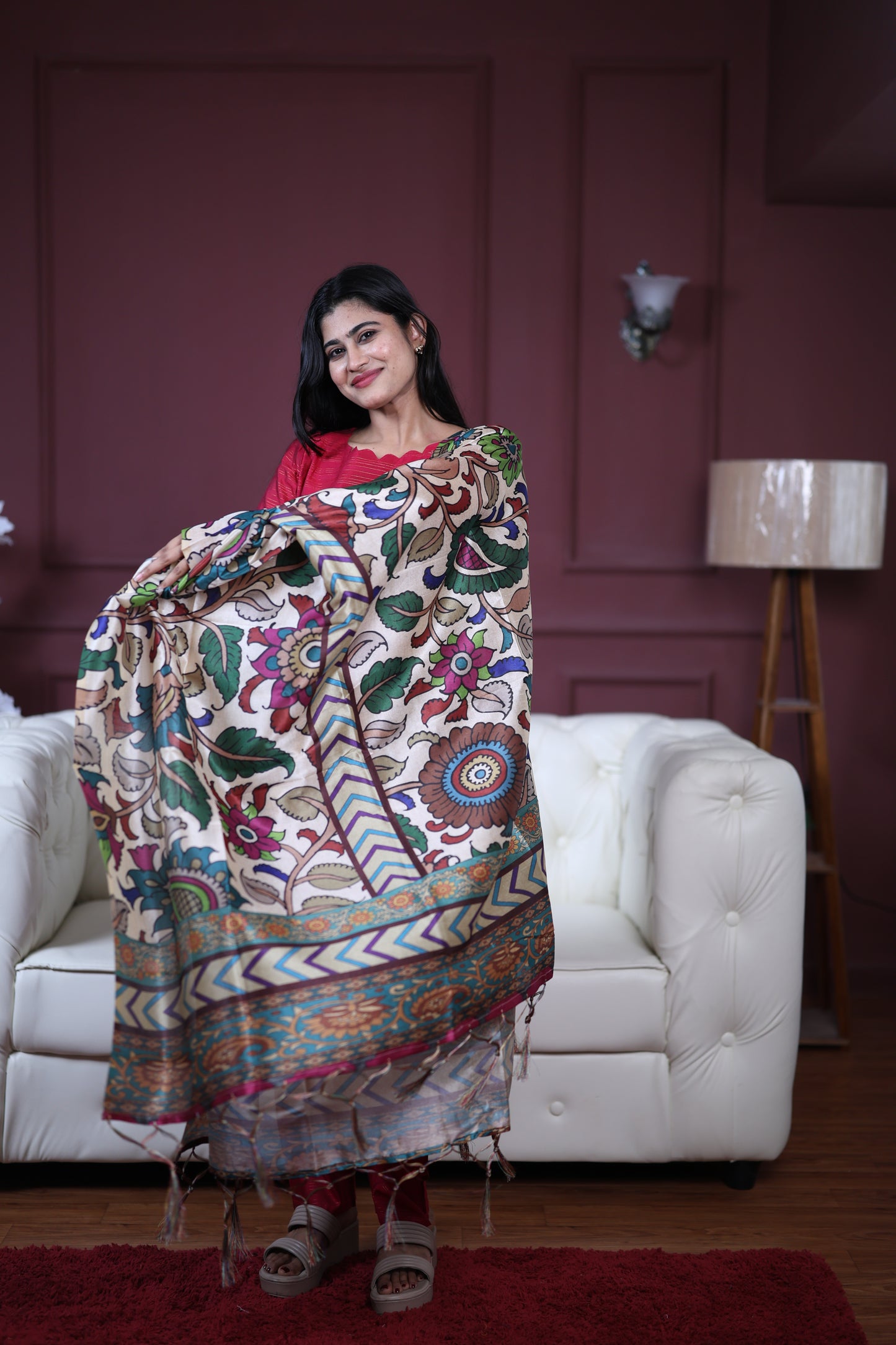 Premium Raw Silk Salwar Set-(Top,Bottom,Duppatta)-Non Feeding Only