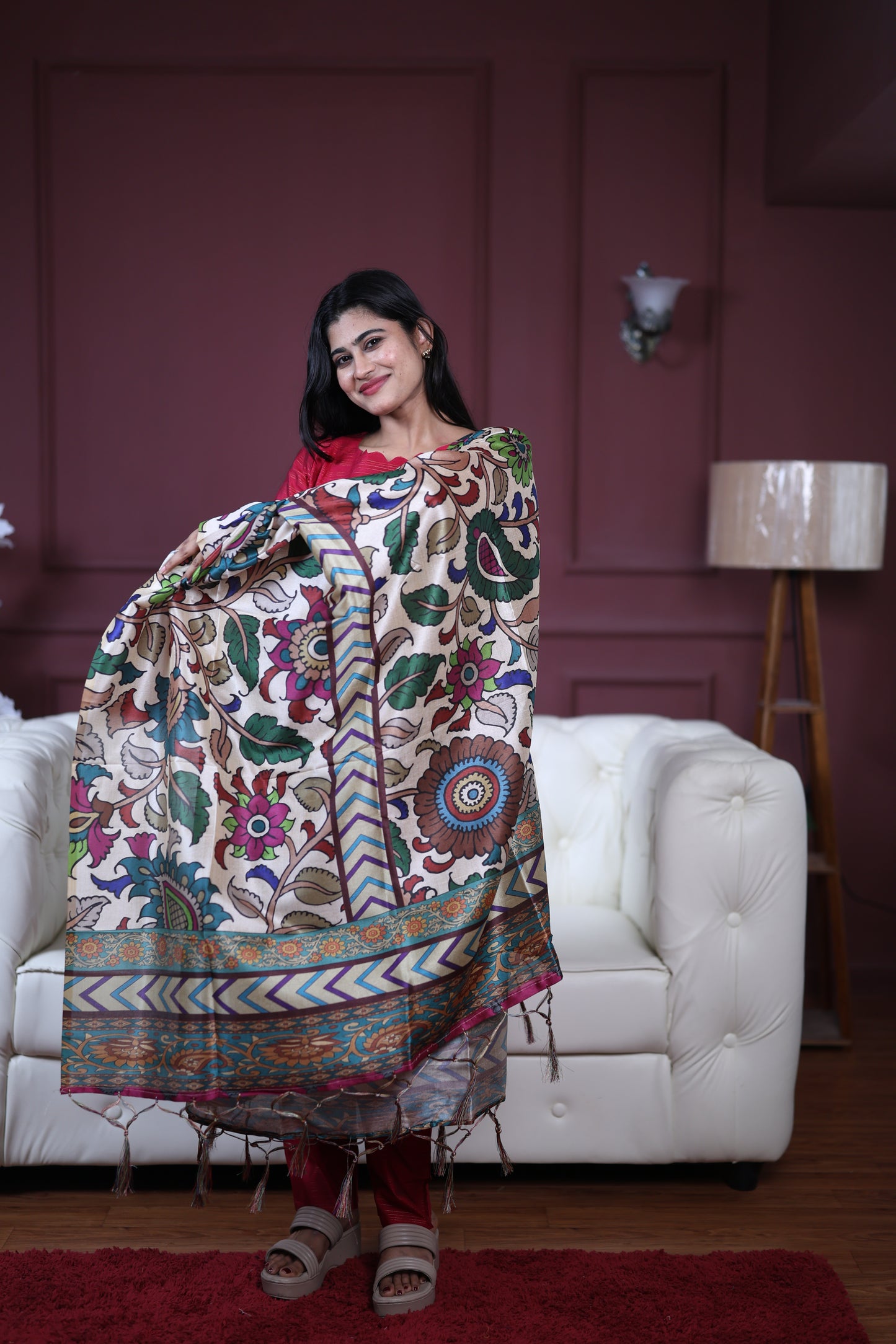 Premium Raw Silk Salwar Set-(Top,Bottom,Duppatta)-Non Feeding Only