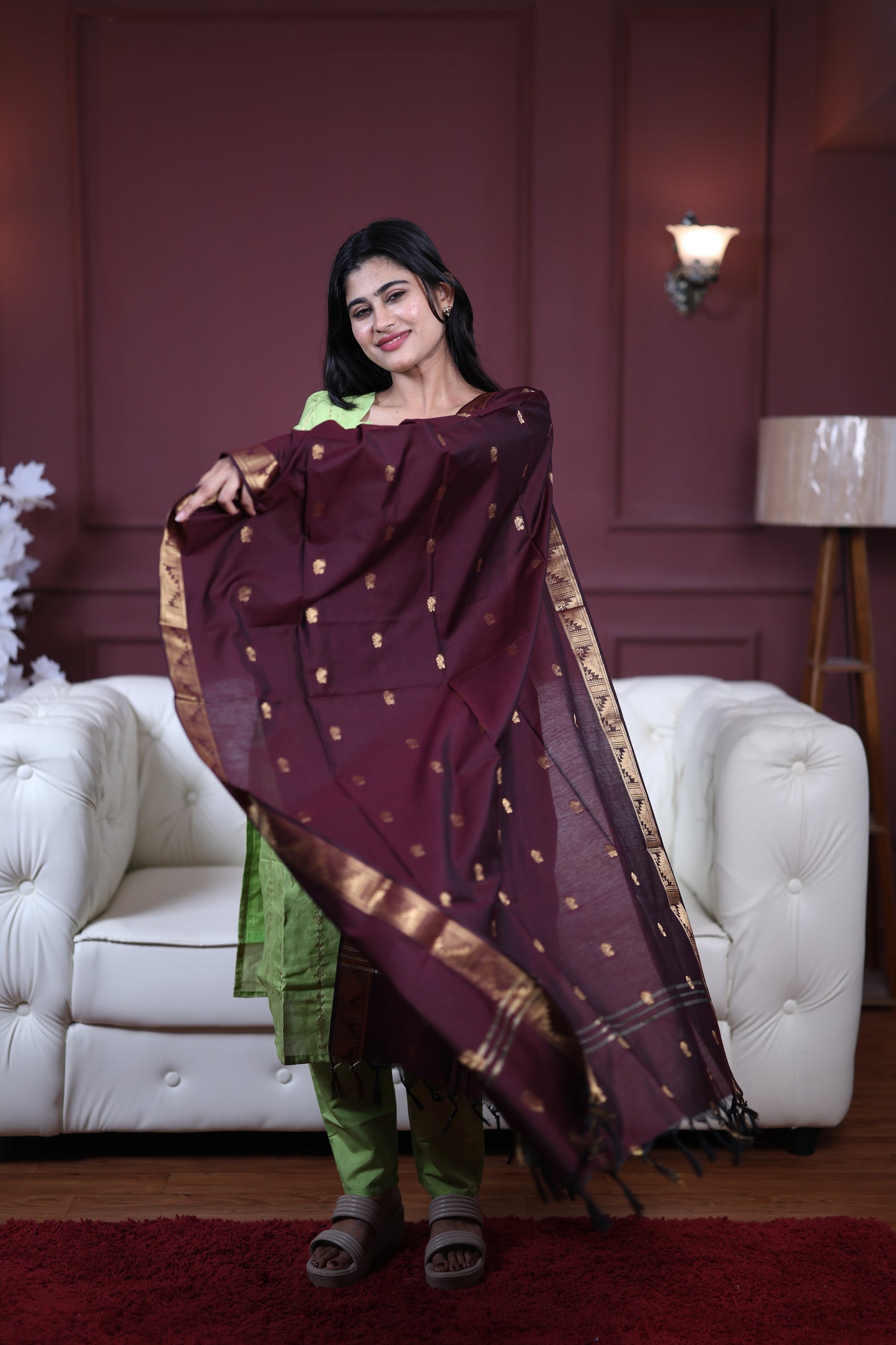 Premium Raw Silk Salwar Set-(Top,Bottom,Duppatta)-Non Feeding Only