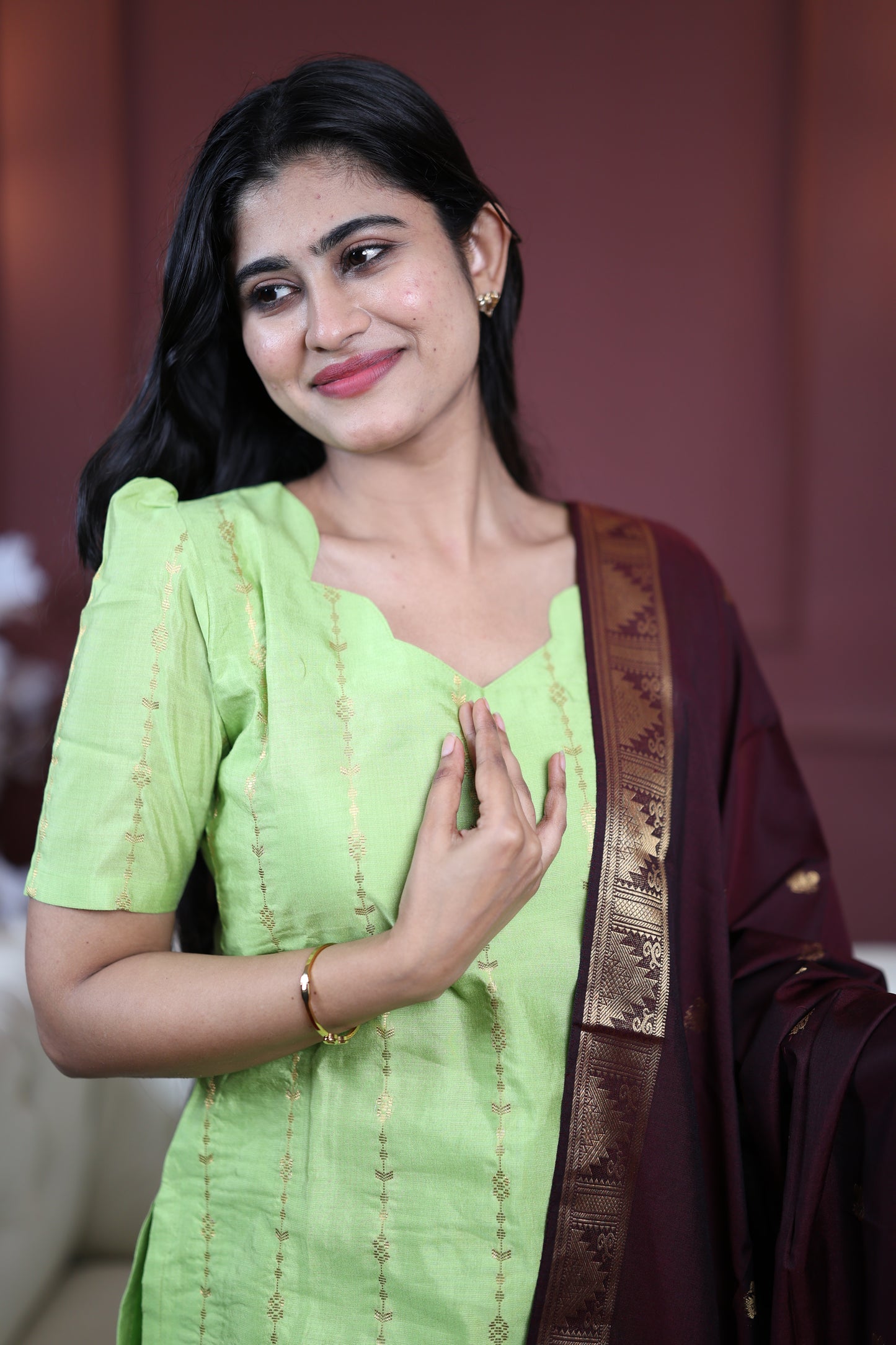 Premium Raw Silk Salwar Set-(Top,Bottom,Duppatta)-Non Feeding Only