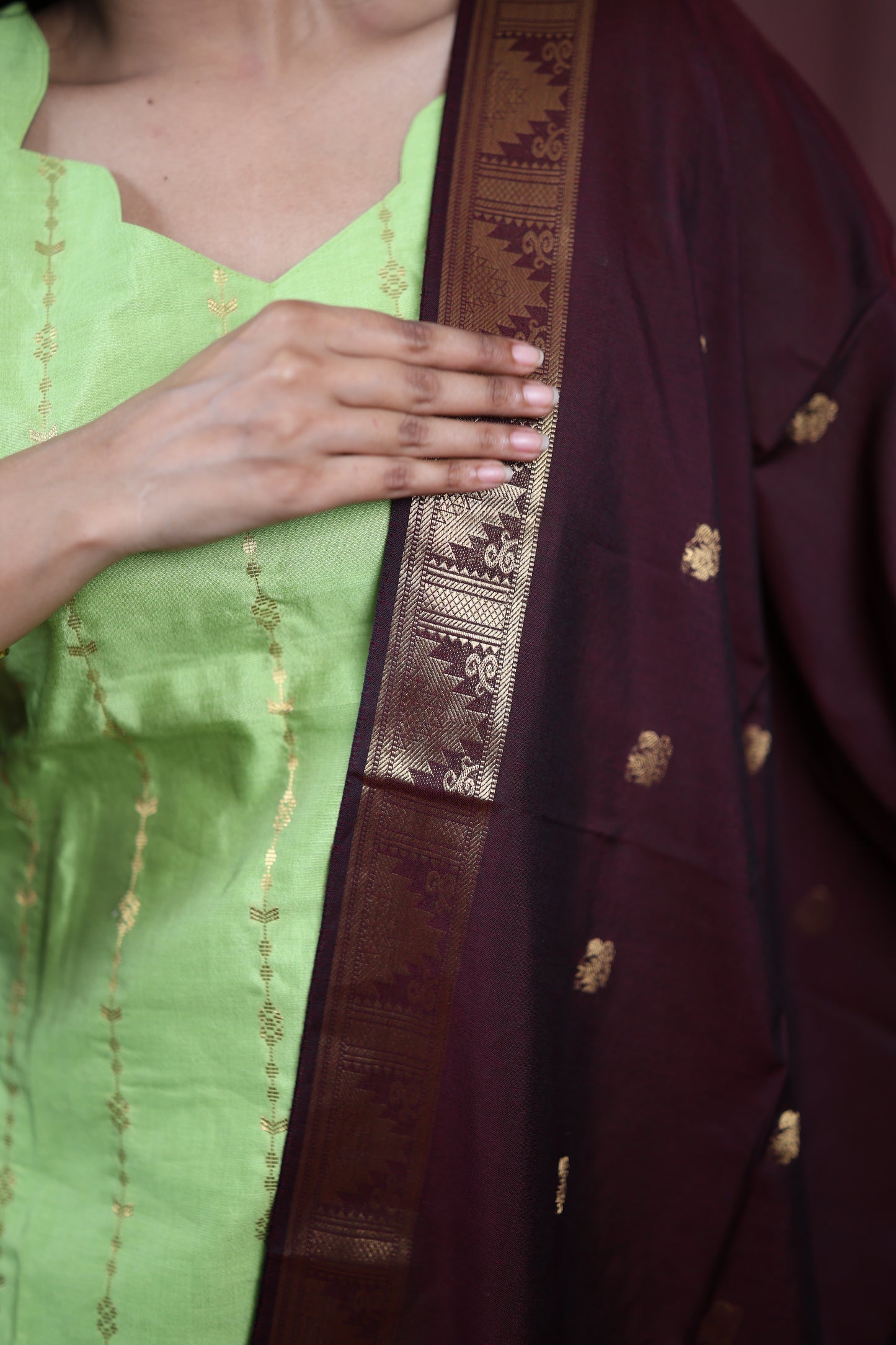 Premium Raw Silk Salwar Set-(Top,Bottom,Duppatta)-Non Feeding Only