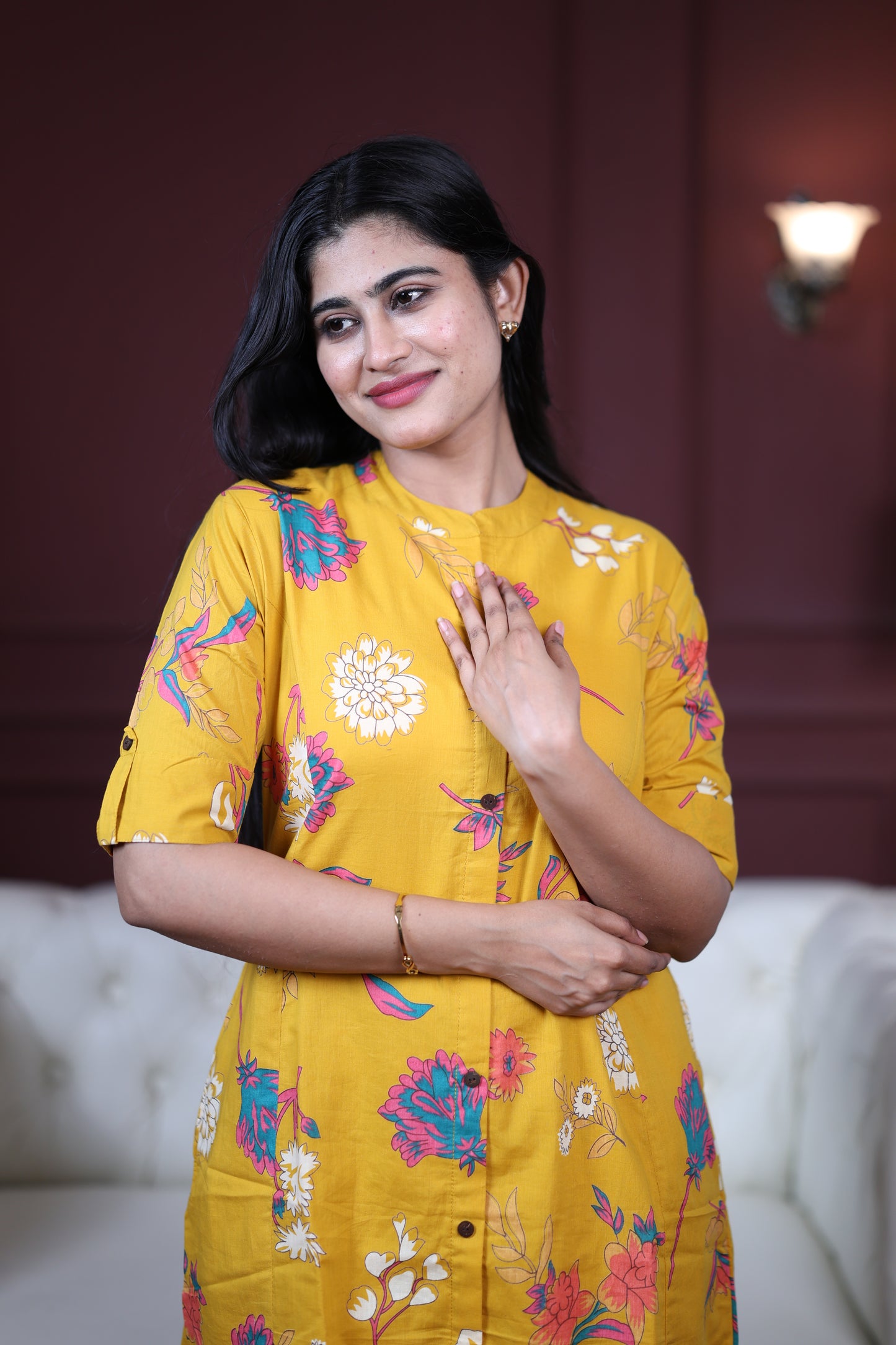 Premium Cotton Printed Coord Set (With Lining)-College/Office wear