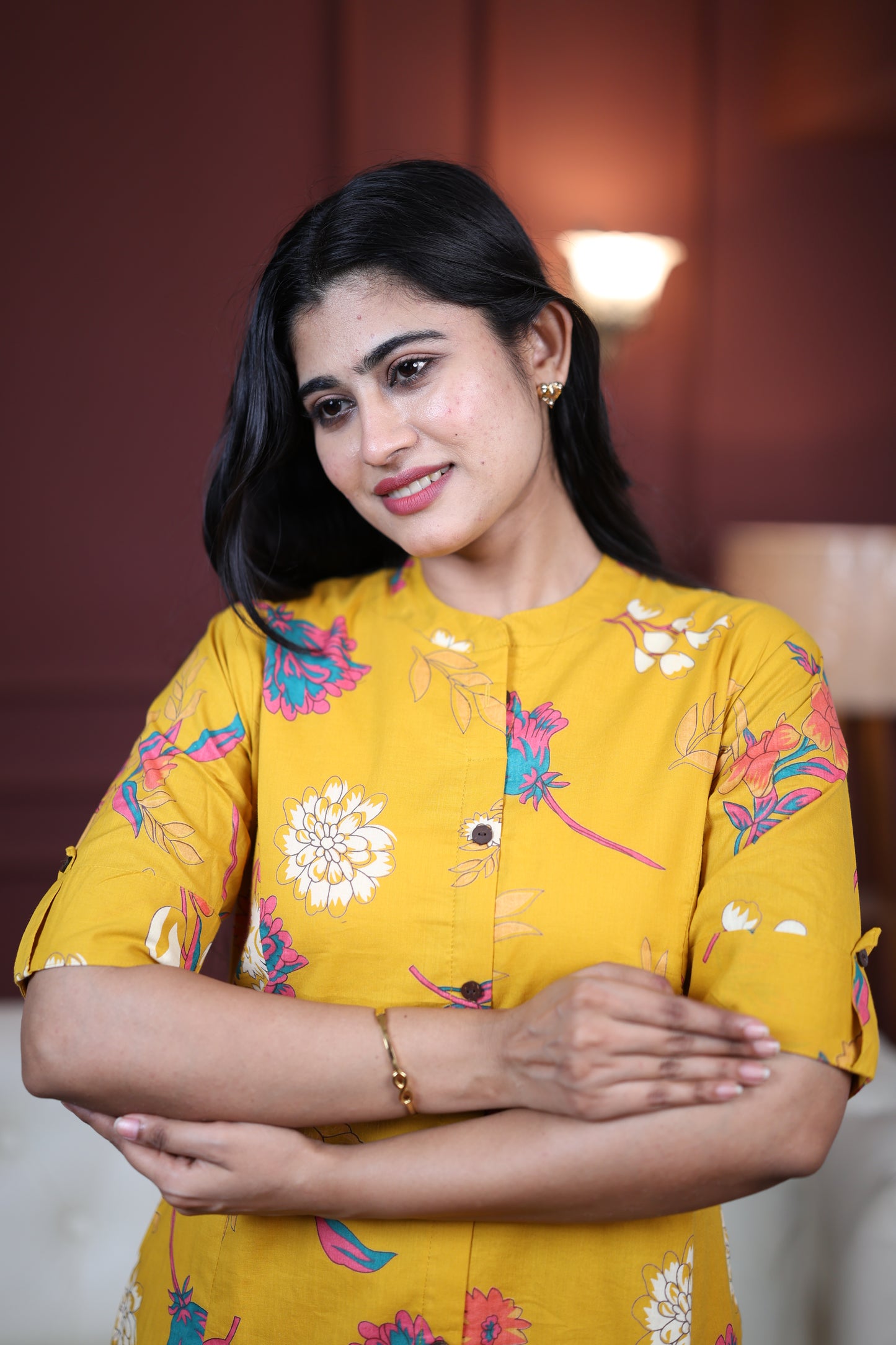 Premium Cotton Printed Coord Set (With Lining)-College/Office wear