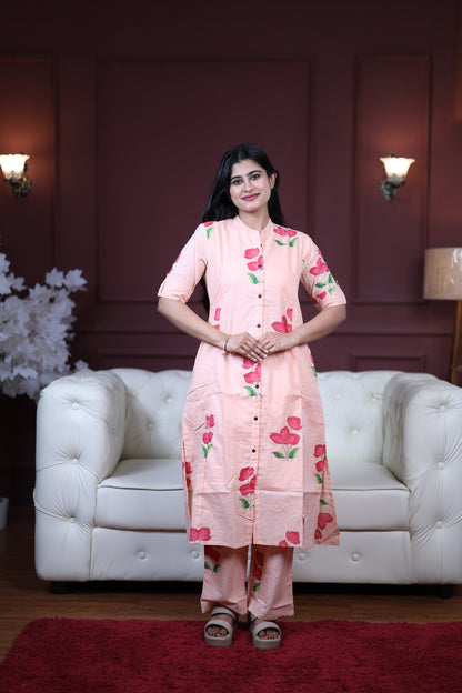 Premium Cotton Printed Coord Set- Feeding/Non Feeding (With Lining)