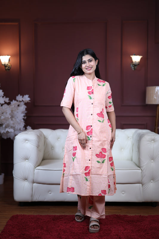 Premium Cotton Printed Coord Set- Feeding/Non Feeding (With Lining)