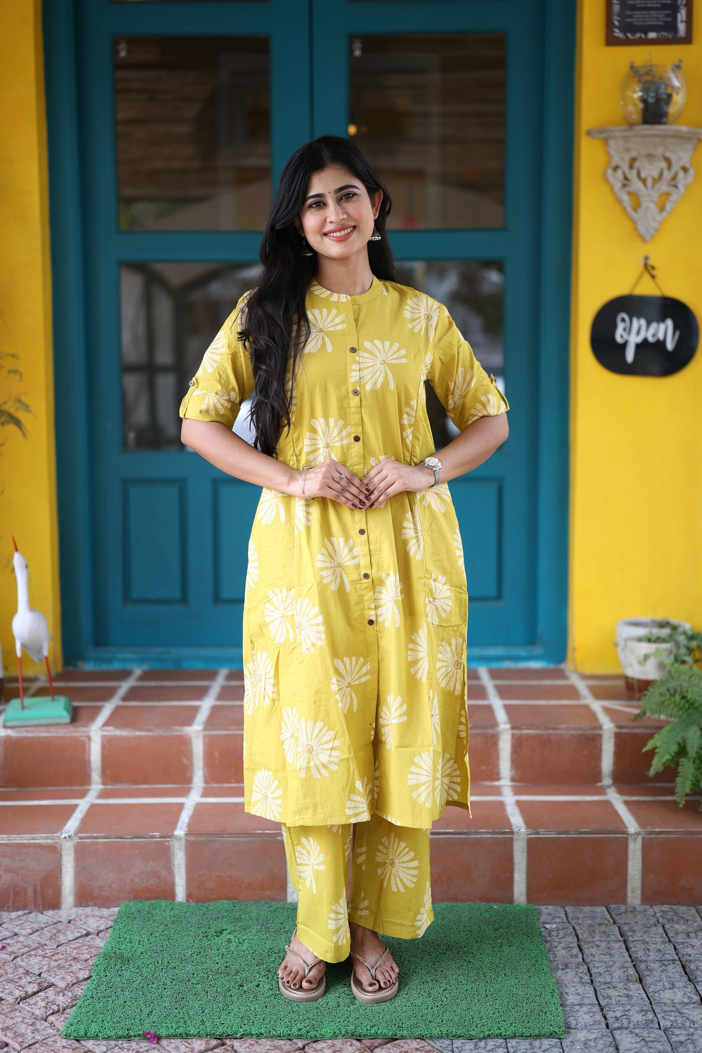 Premium Cotton Printed Coord Set- Feeding/Non Feeding (With Lining) FC0108