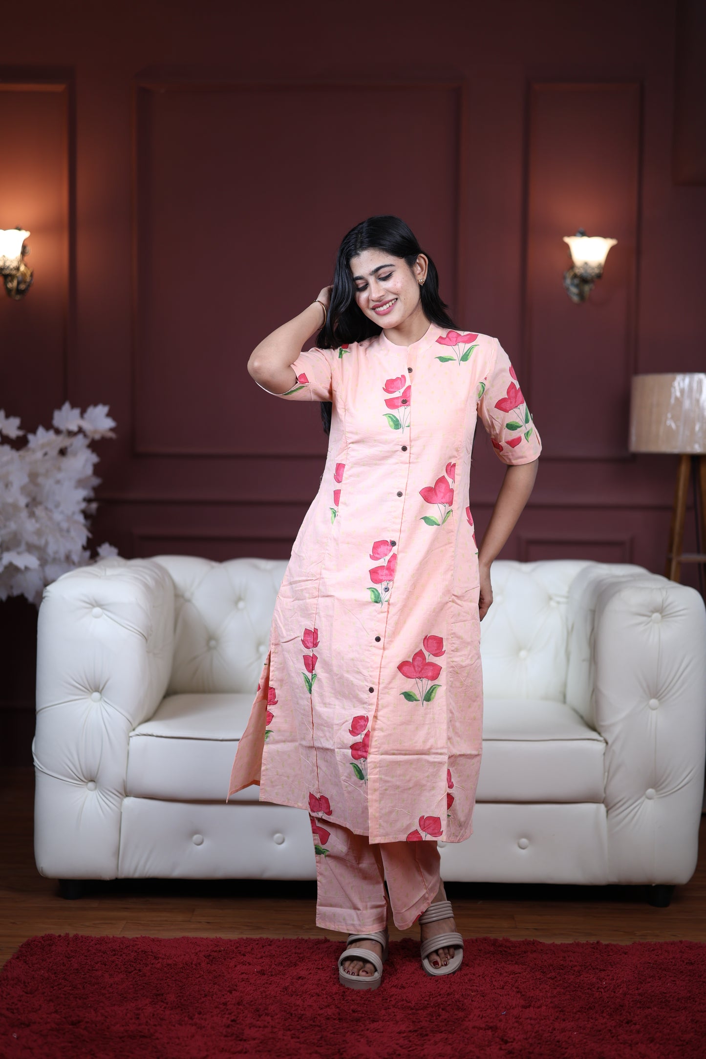 Premium Cotton Printed Coord Set- Feeding/Non Feeding (With Lining)