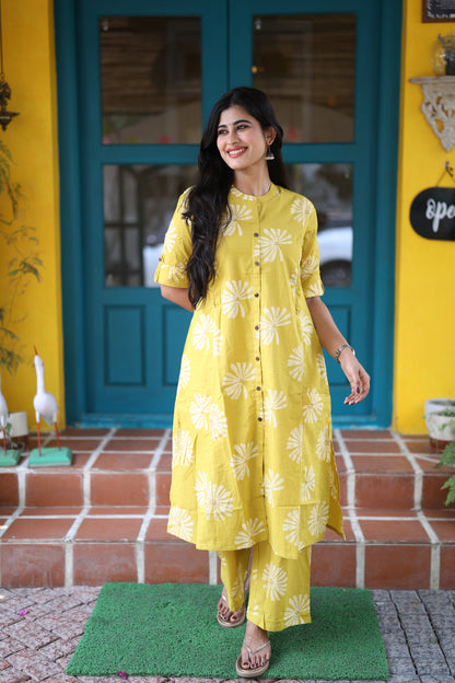 Premium Cotton Printed Coord Set- Feeding/Non Feeding (With Lining) FC0108