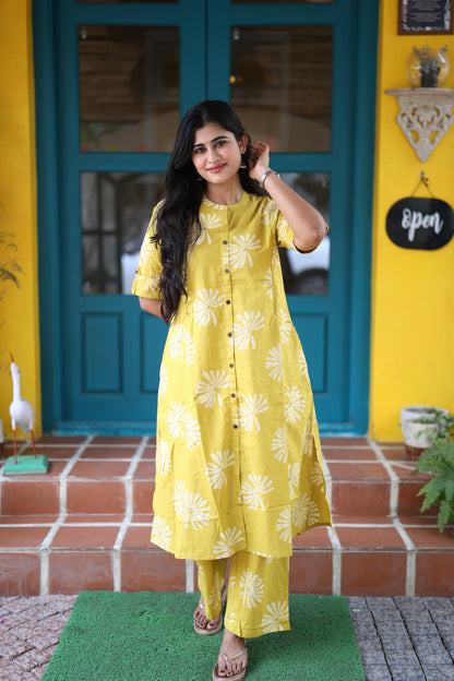 Premium Cotton Printed Coord Set- Feeding/Non Feeding (With Lining) FC0108