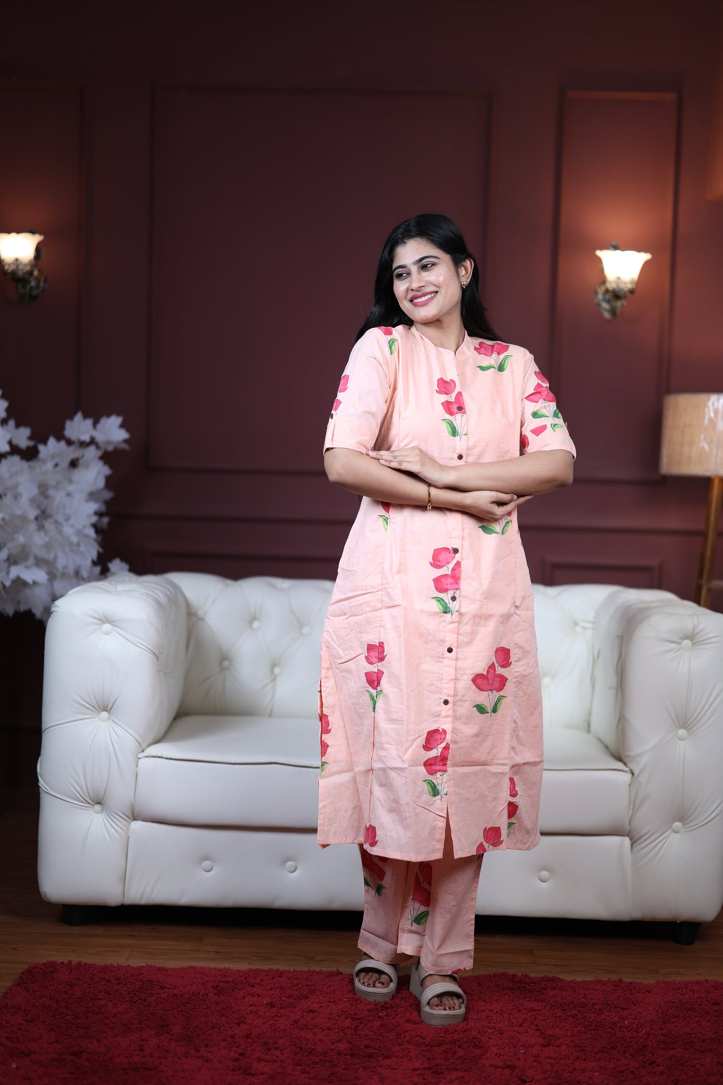 Premium Cotton Printed Coord Set- Feeding/Non Feeding (With Lining)