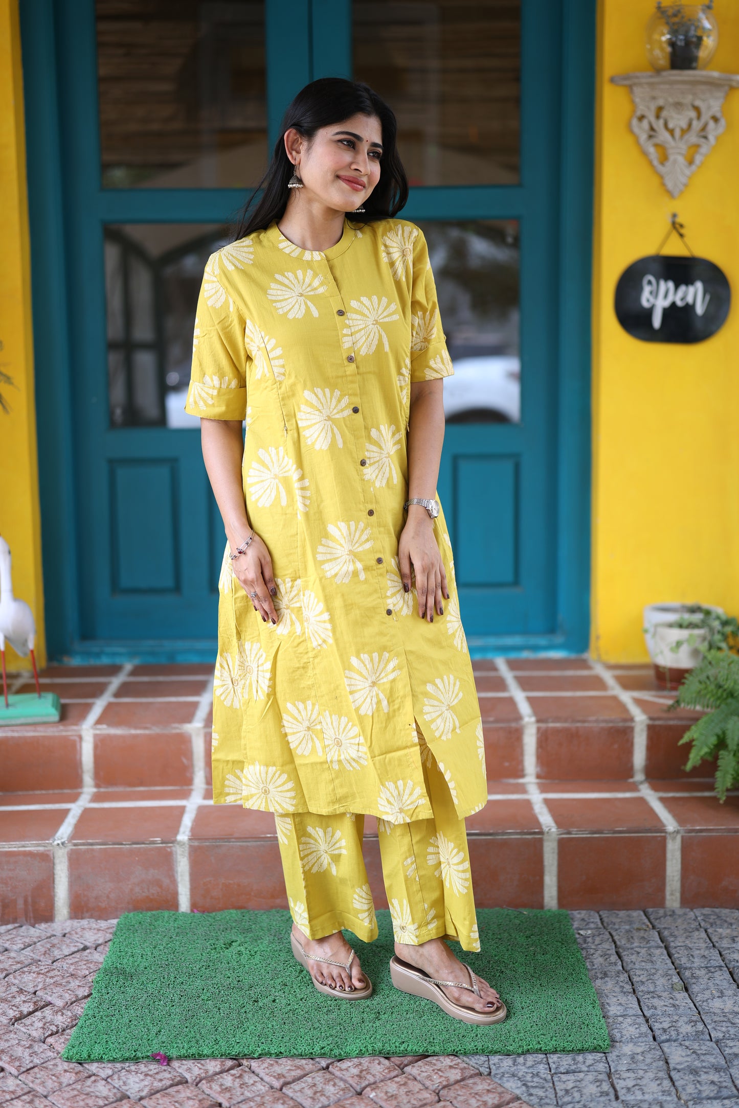 Premium Cotton Printed Coord Set- Feeding/Non Feeding (With Lining) FC0108