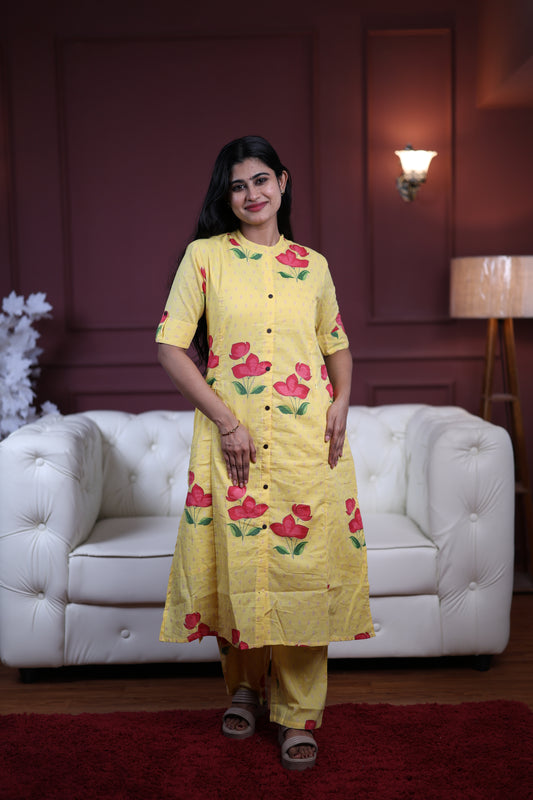 Premium Cotton Printed Coord Set- Feeding/Non Feeding (With Lining)