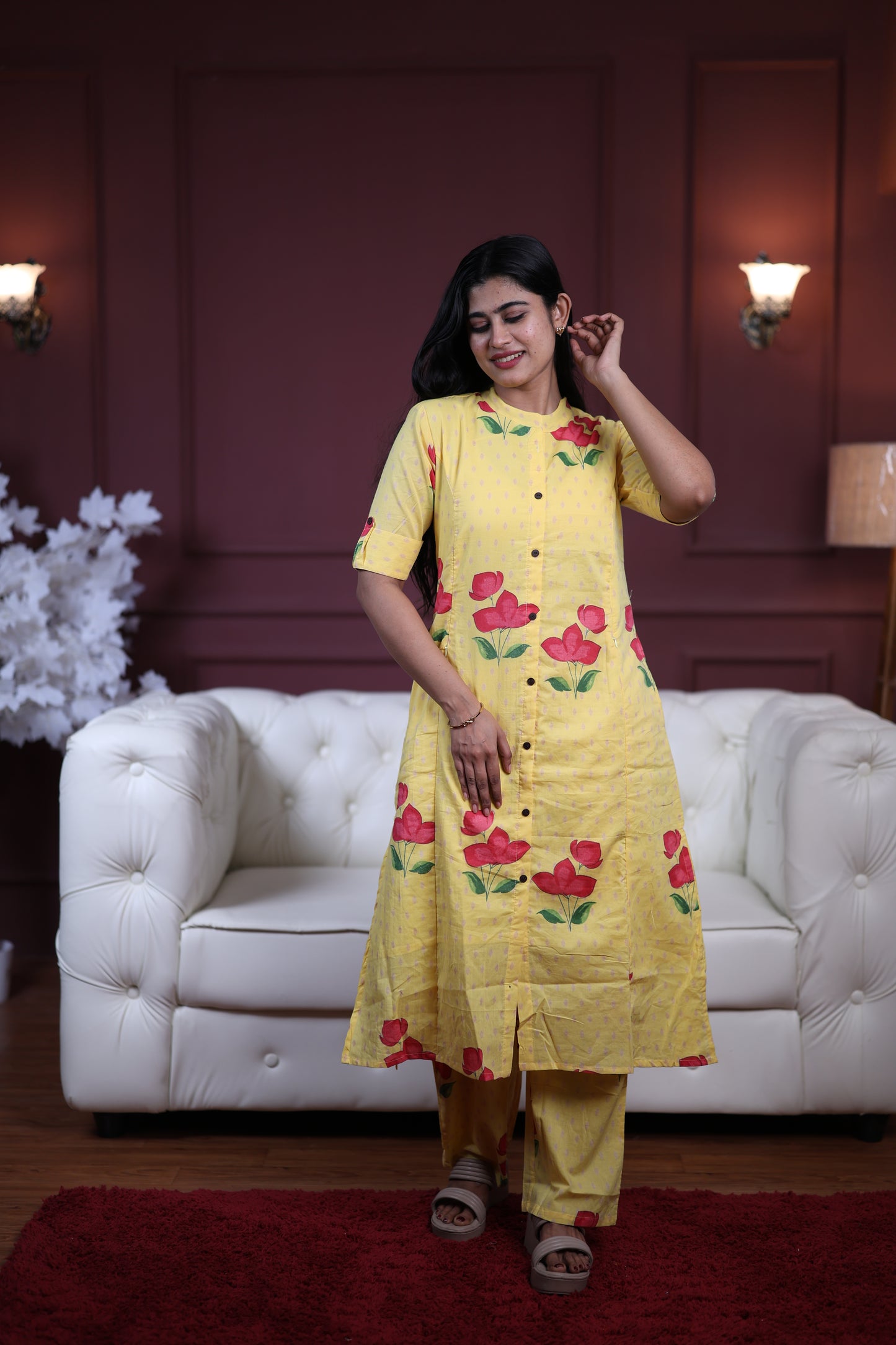 Premium Cotton Printed Coord Set- Feeding/Non Feeding (With Lining)