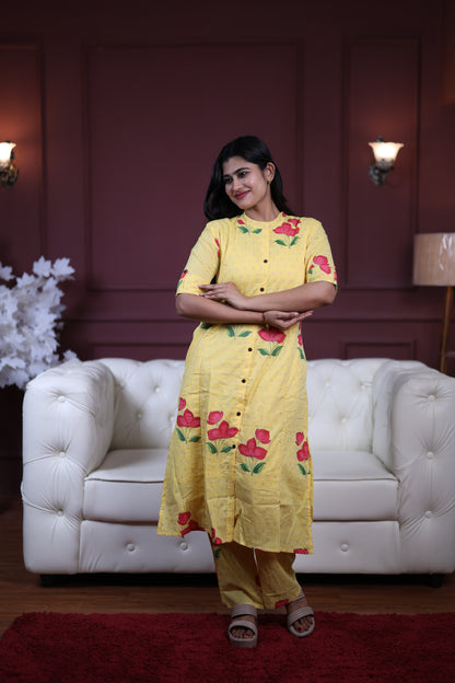 Premium Cotton Printed Coord Set- Feeding/Non Feeding (With Lining)
