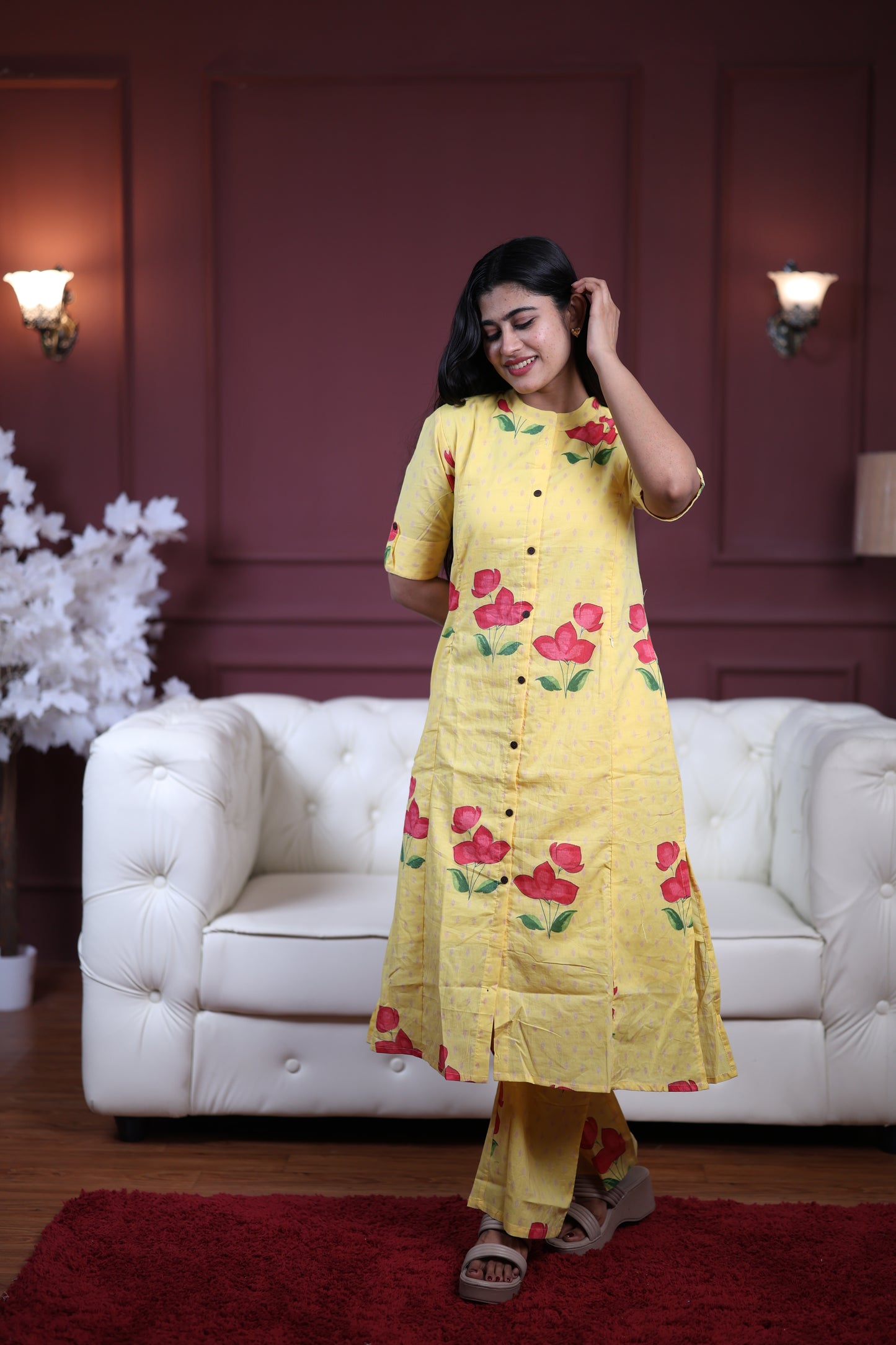 Premium Cotton Printed Coord Set- Feeding/Non Feeding (With Lining)