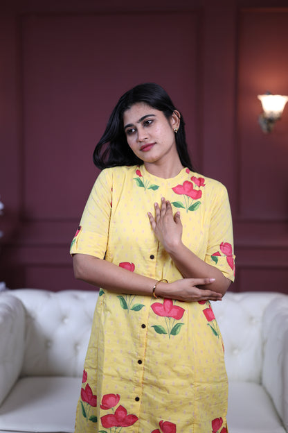 Premium Cotton Printed Coord Set- Feeding/Non Feeding (With Lining)