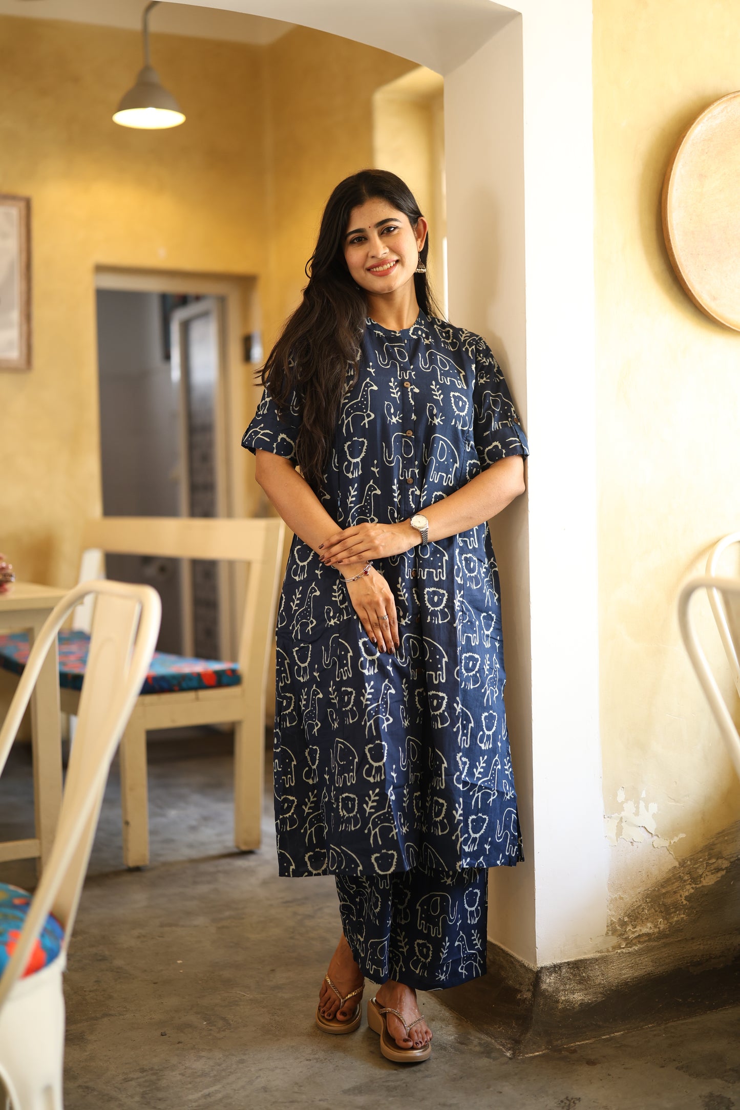 Premium Cotton Printed Coord Set- Feeding/Non Feeding (With Lining) FC0111