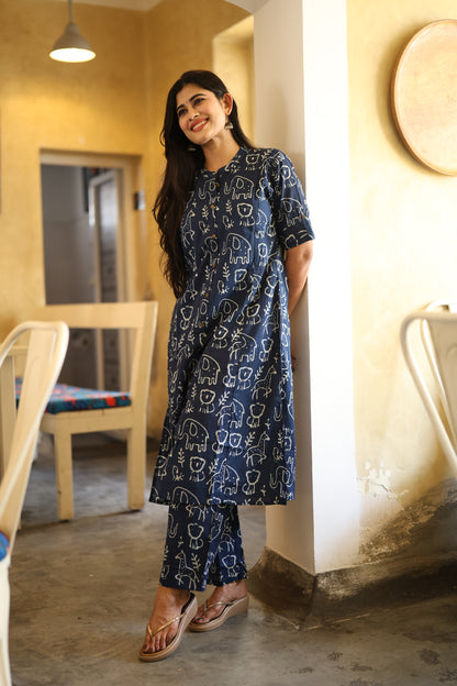 Premium Cotton Printed Coord Set- Feeding/Non Feeding (With Lining) FC0111