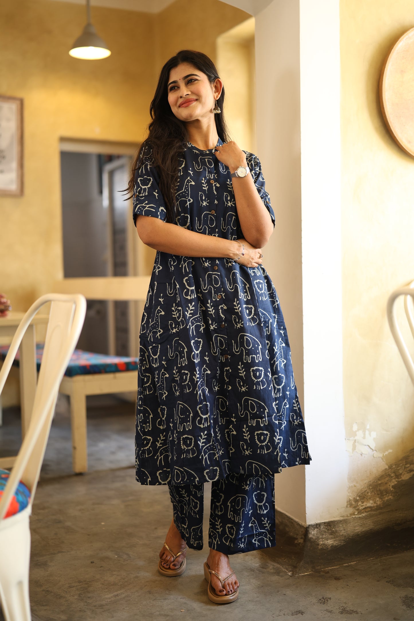 Premium Cotton Printed Coord Set- Feeding/Non Feeding (With Lining) FC0111