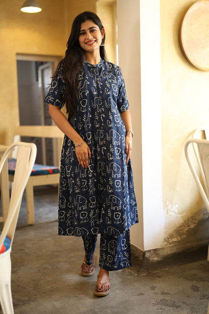 Premium Cotton Printed Coord Set- Feeding/Non Feeding (With Lining) FC0111