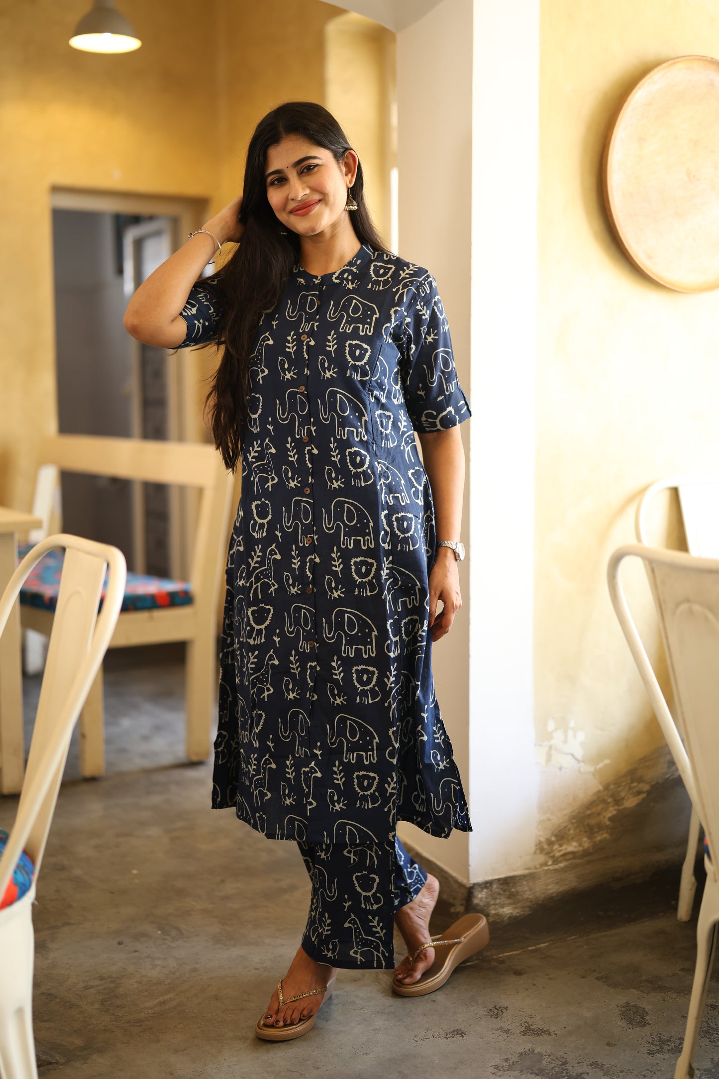 Premium Cotton Printed Coord Set- Feeding/Non Feeding (With Lining) FC0111