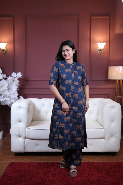 Premium Cotton Printed Coord Set (With Lining)-College/Office wear (Copy)