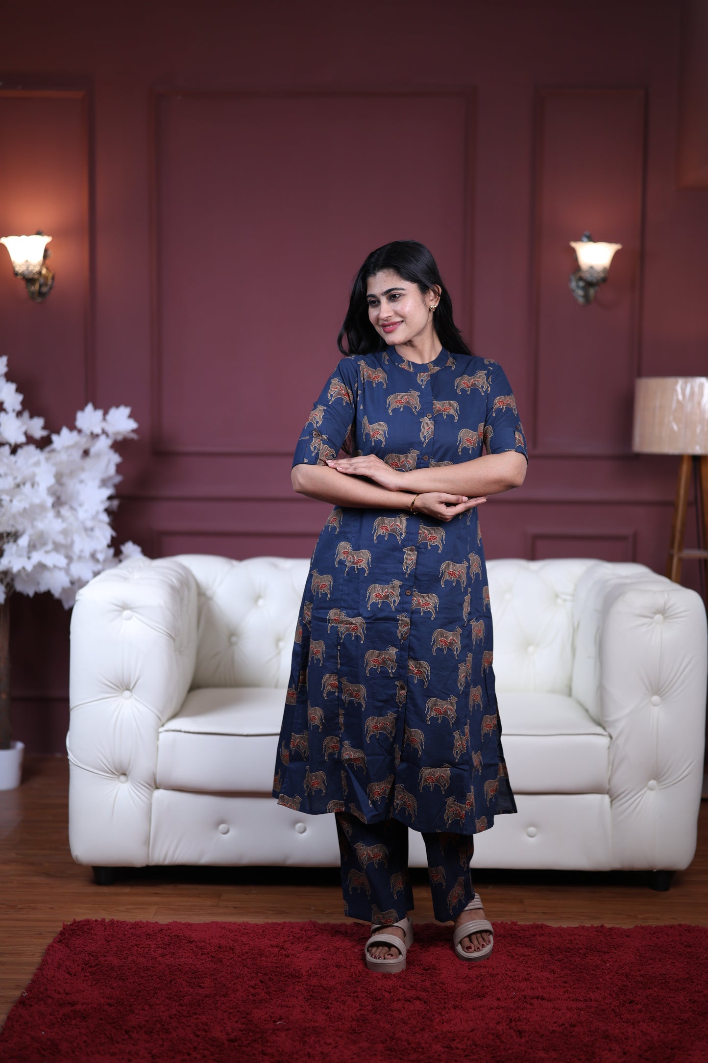 Premium Cotton Printed Coord Set (With Lining)-College/Office wear (Copy)