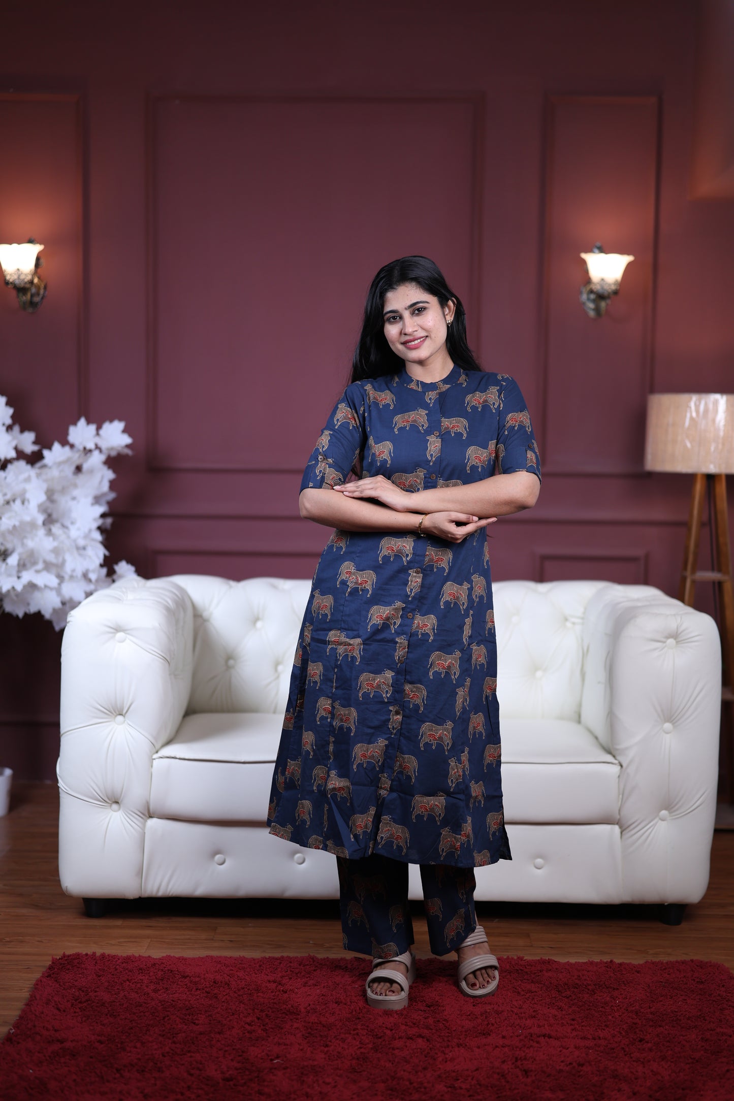 Premium Cotton Printed Coord Set (With Lining)-College/Office wear (Copy)