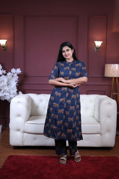 Premium Cotton Printed Coord Set (With Lining)-College/Office wear (Copy)