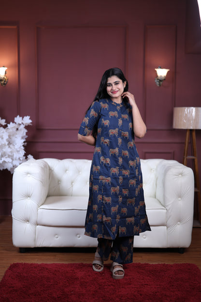 Premium Cotton Printed Coord Set (With Lining)-College/Office wear (Copy)