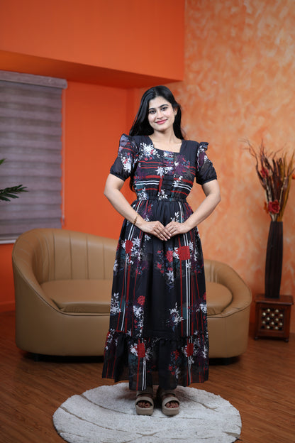 Georgette Frill Style Maxi (Non-Feeding)
