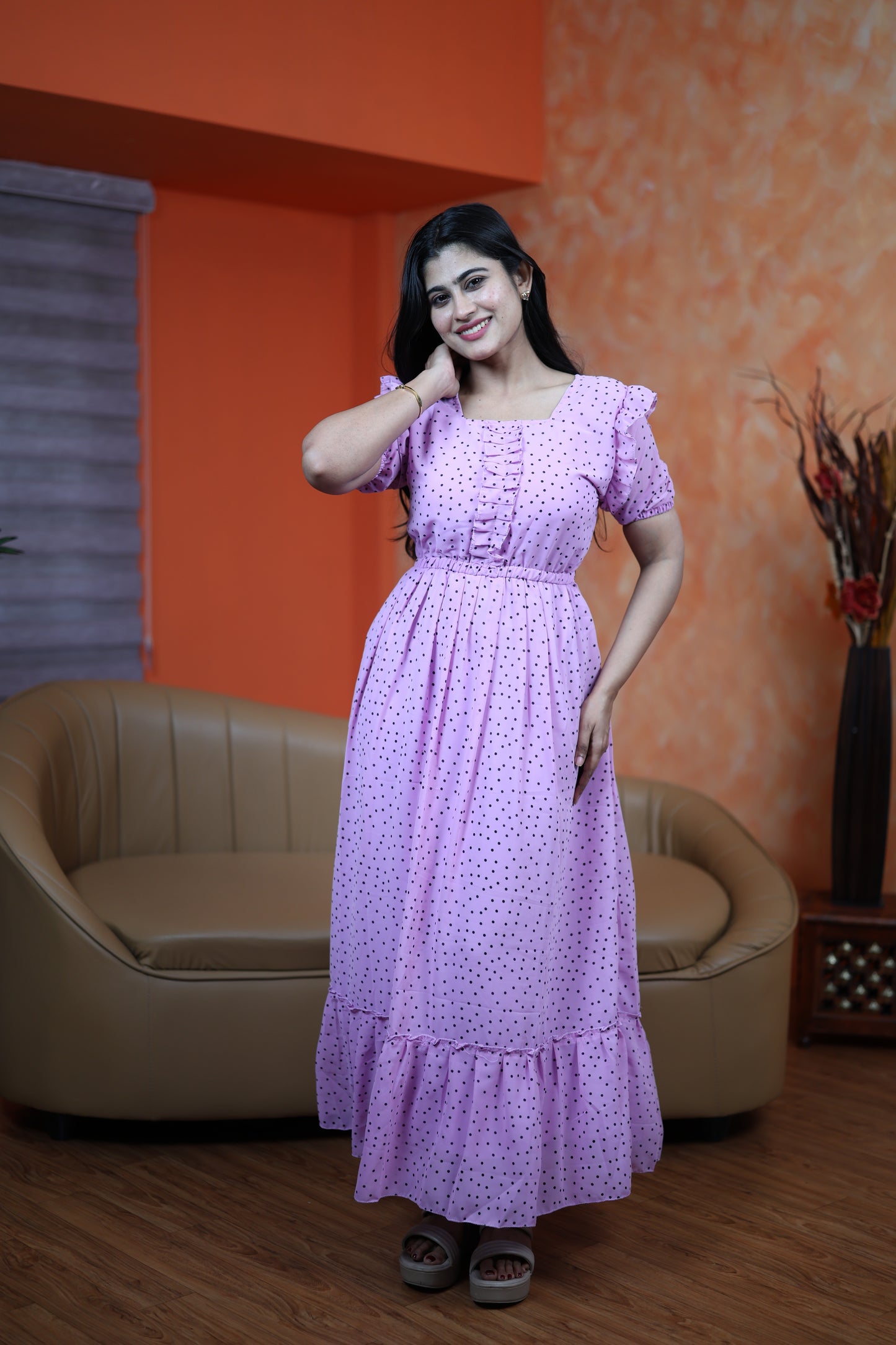 Georgette Frill Style Maxi (Non-Feeding)